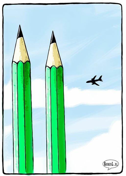 dessin hommage Charlie Hebdo