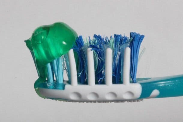 La noisette de dentifrice