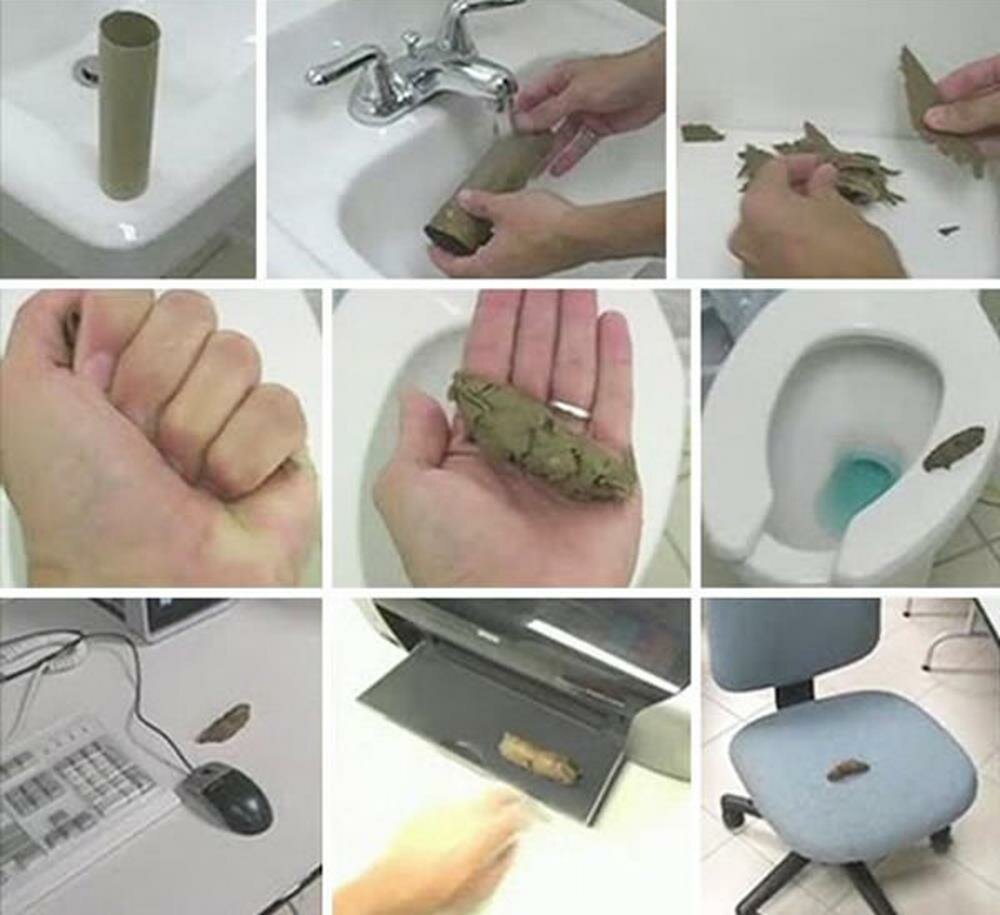 Rouleau papier toilette crotte blague