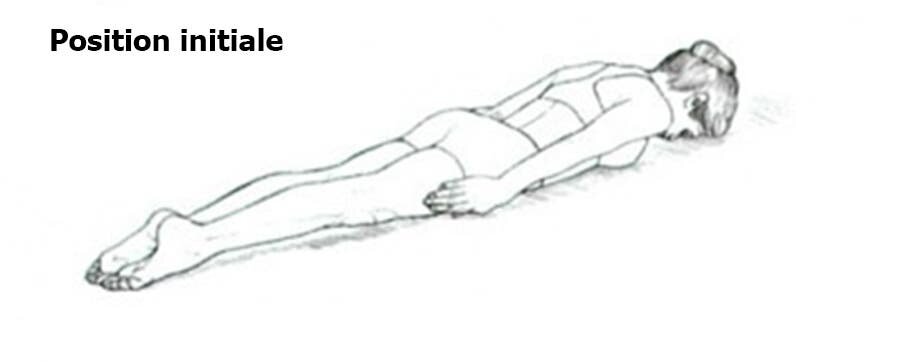 schÃ©ma d'une femme allongÃ©e sur le ventre