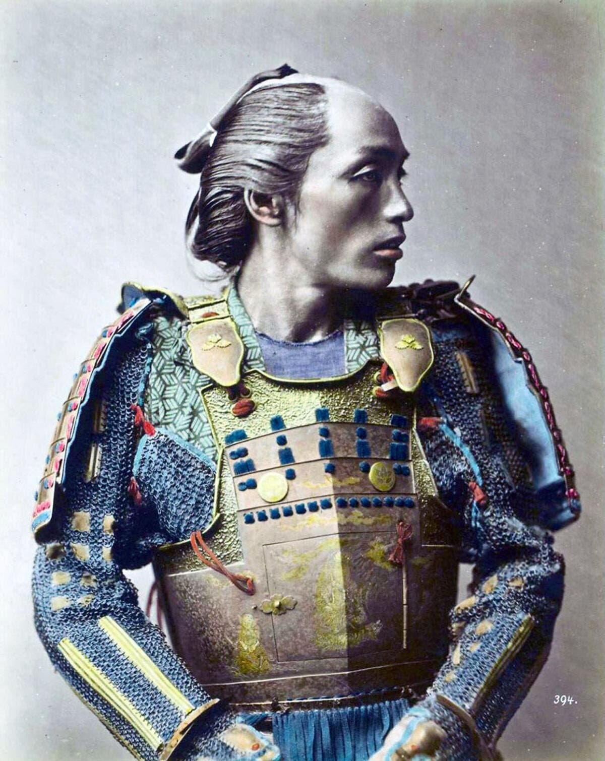 Samourai dernier photo rare Japon Pause caféin couleur