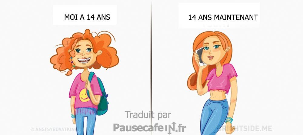 quatorze avant avant apres difference dessin femme illustrations