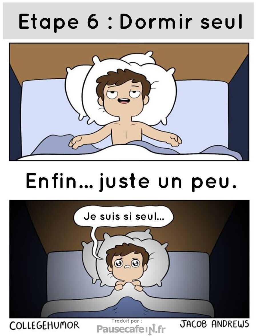 Tu apprécies dormir seul quand tu as dormi avec quelqu'un