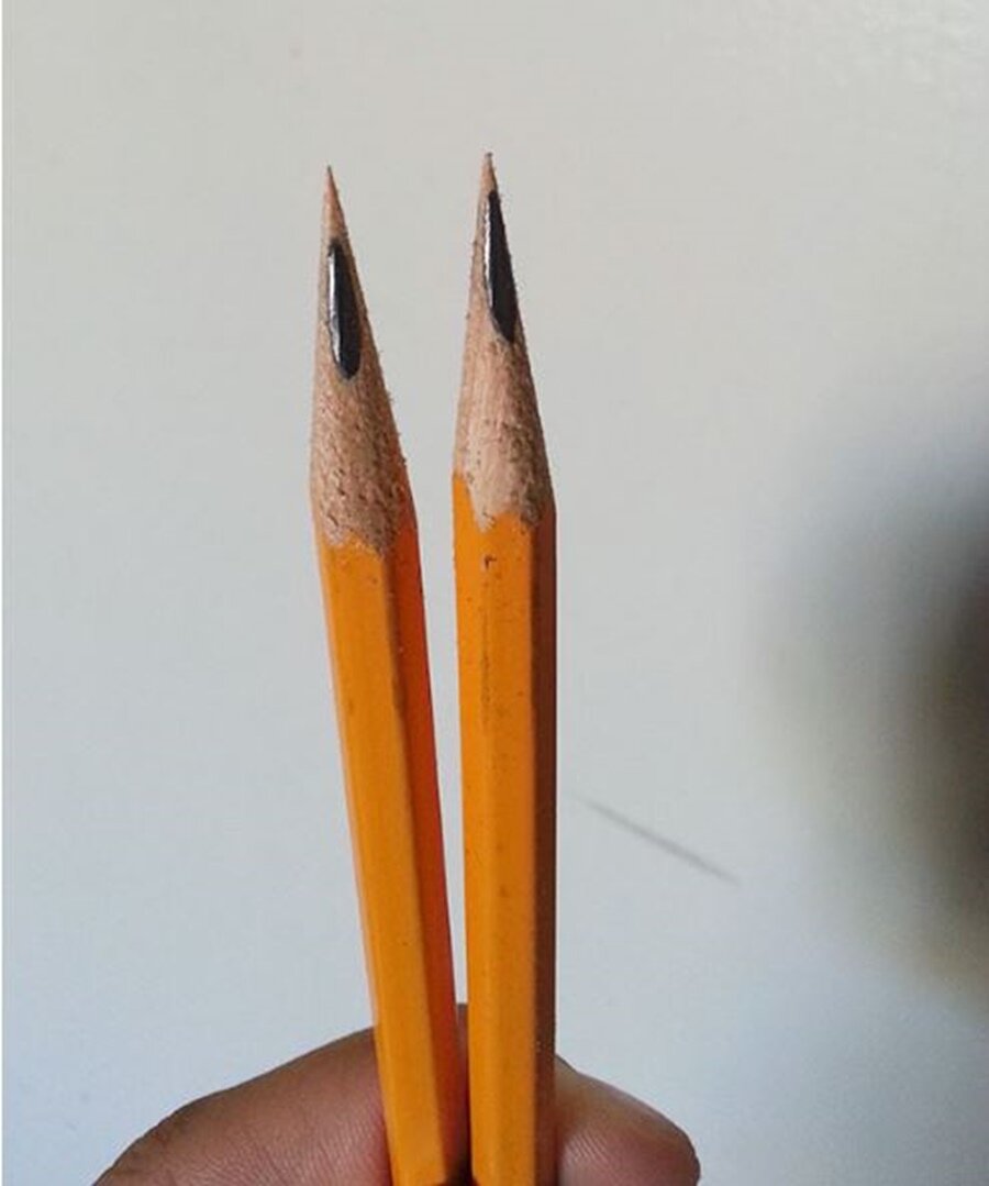 crayons, papier, gris, taillés