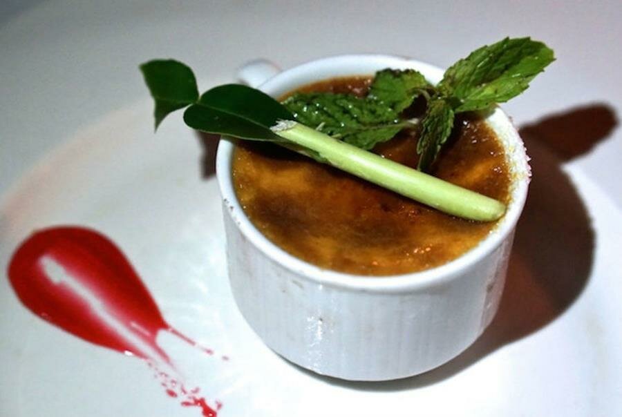 crème, brûlée, citron