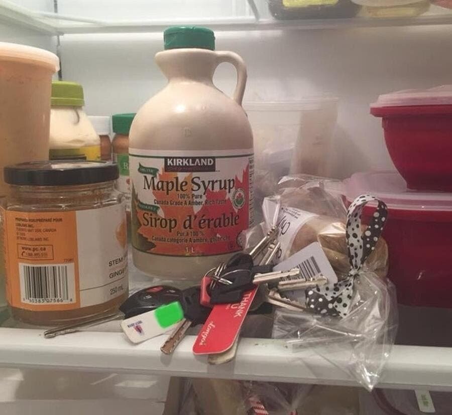 clés, frigo, rangement