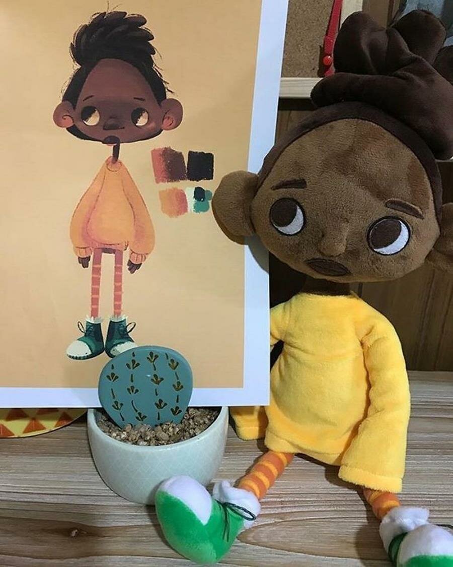 budsies, peluche, dessin, fille