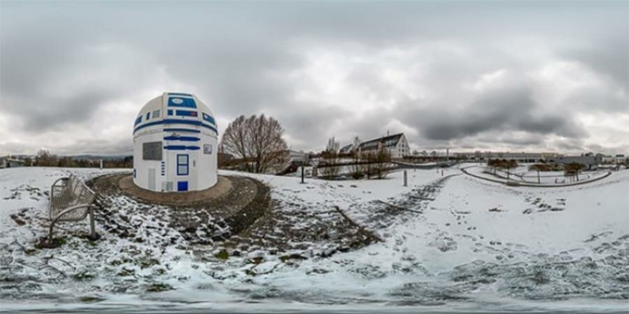 observatoire, R2-D2, hiver