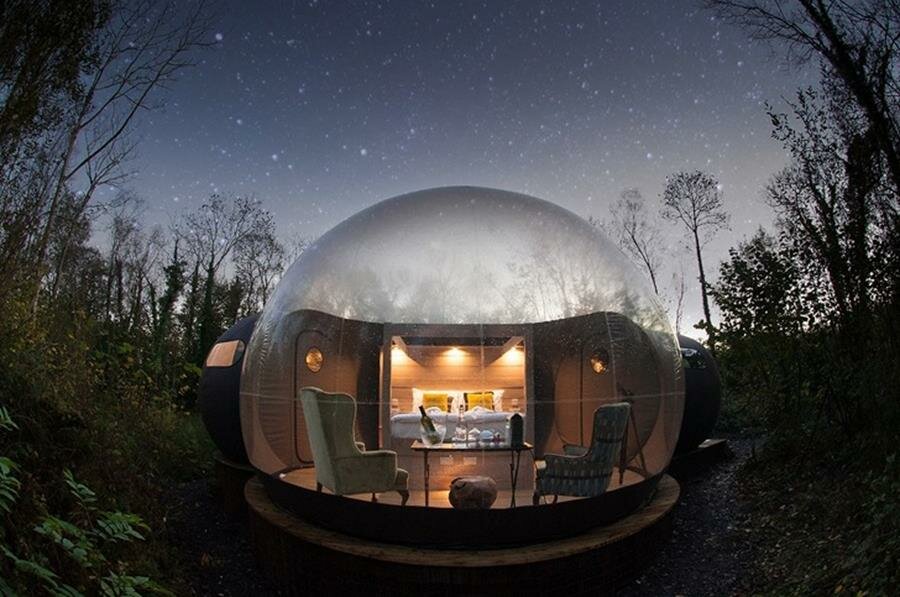 bulle, hôtel, nuit