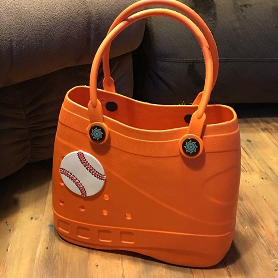 sac, crocs, orange