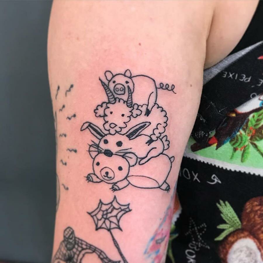 tatouage, helen fernandes, animaux