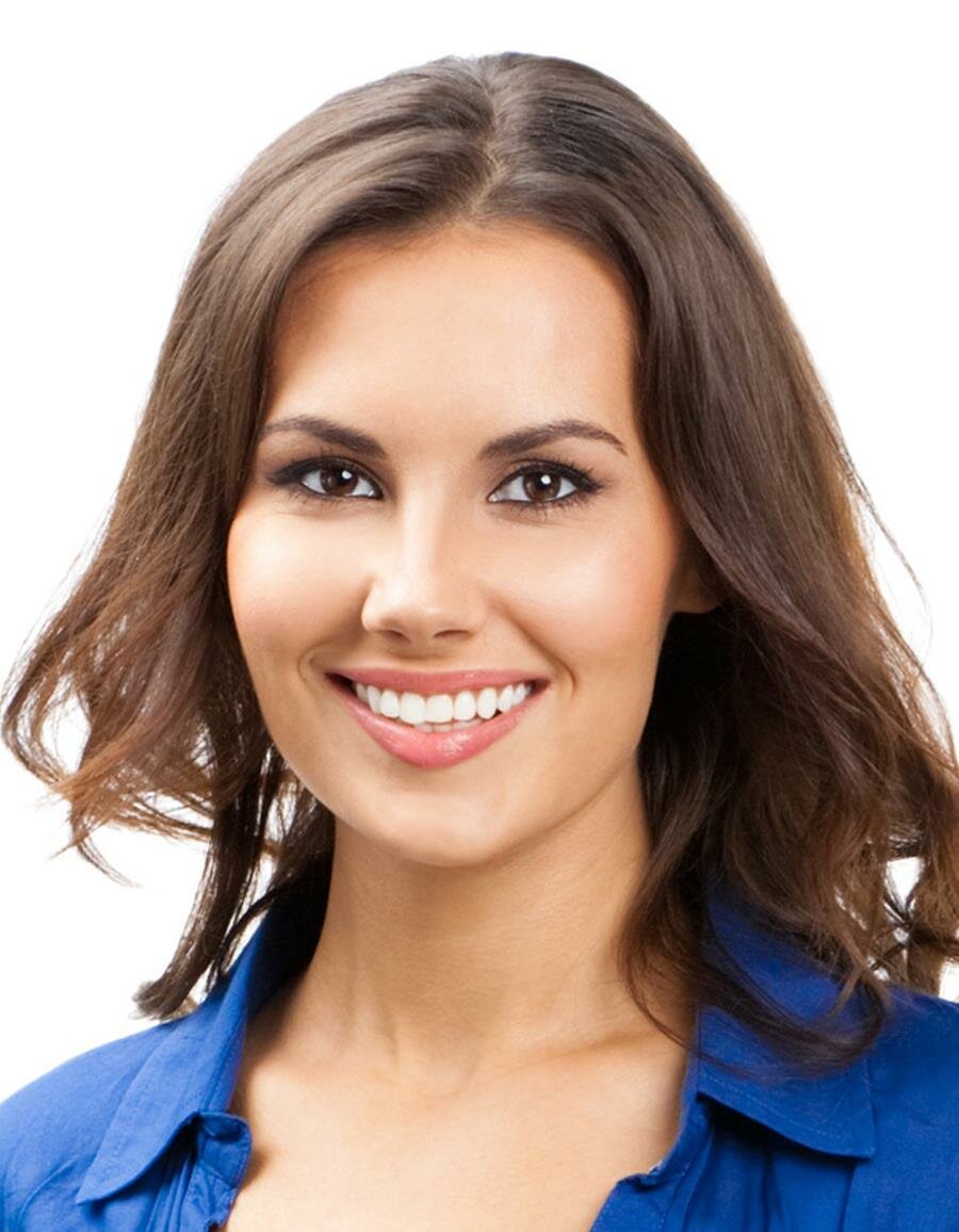 visage, femme, souriante