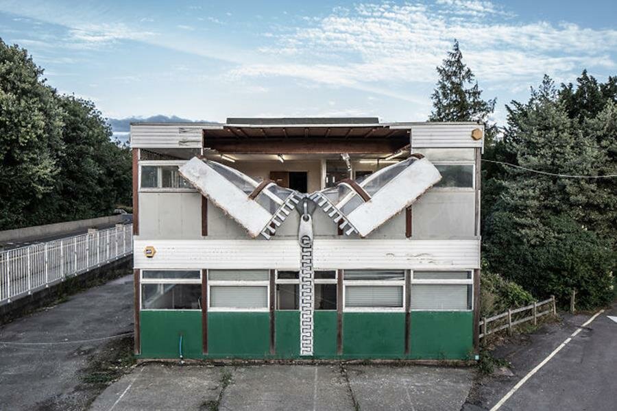 bÃ¢timent, fermeture Ã©clair, milieu, alex chinnek
