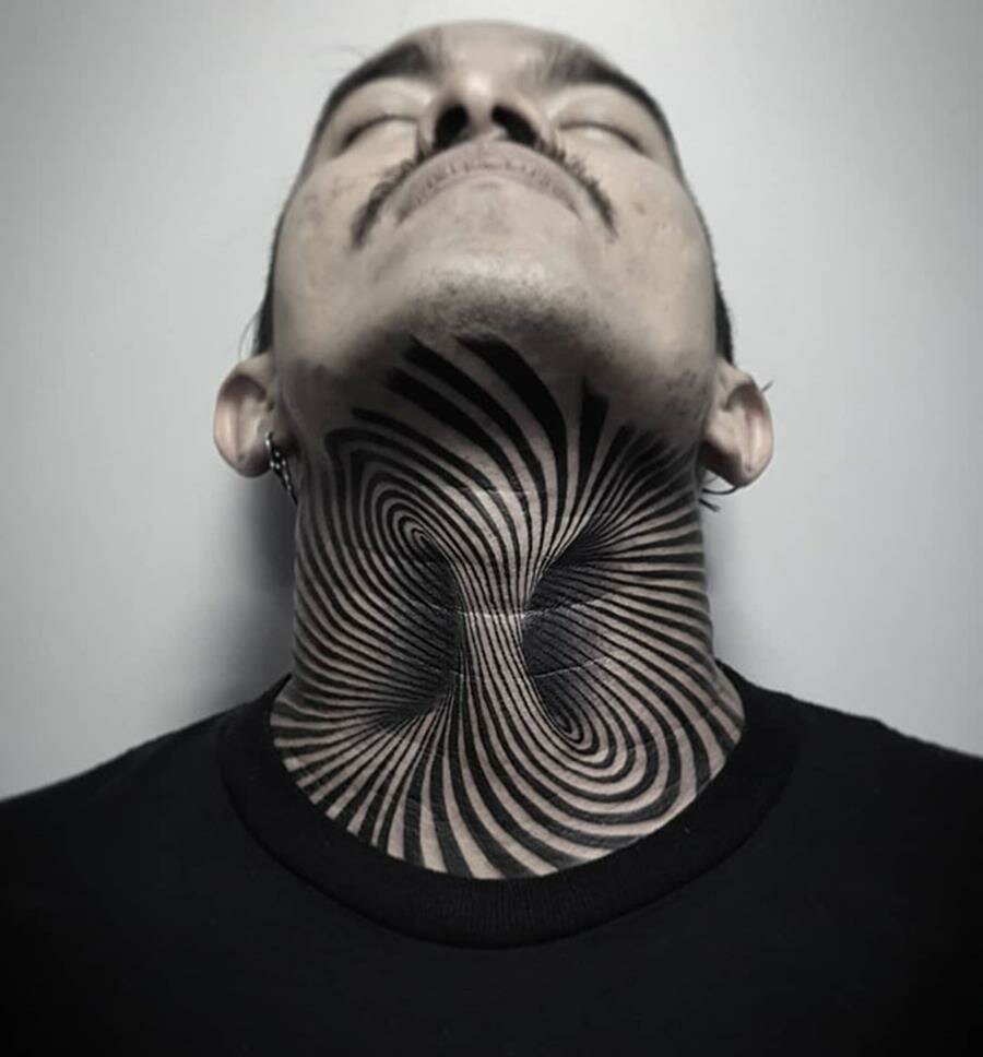 tatouage, illusion d'optique