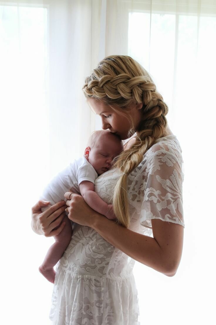 mere calin bÃ©bÃ© blanc