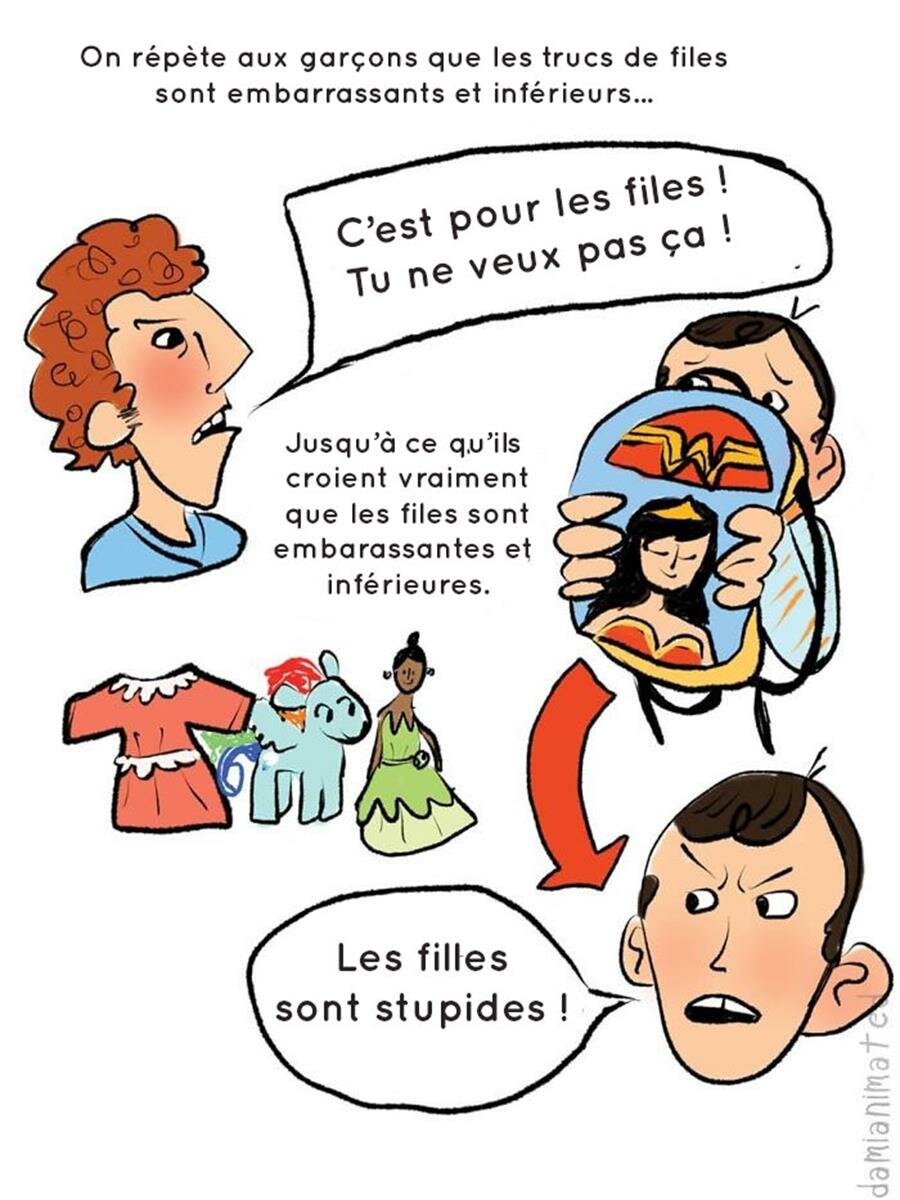 illustration, sexisme, damian alexander