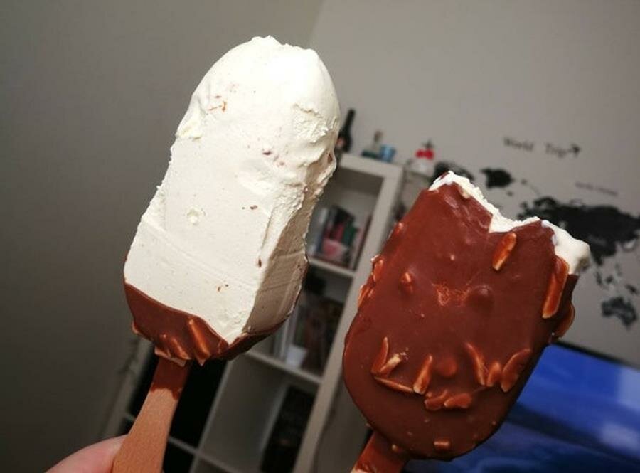 glace, manger, enrobage