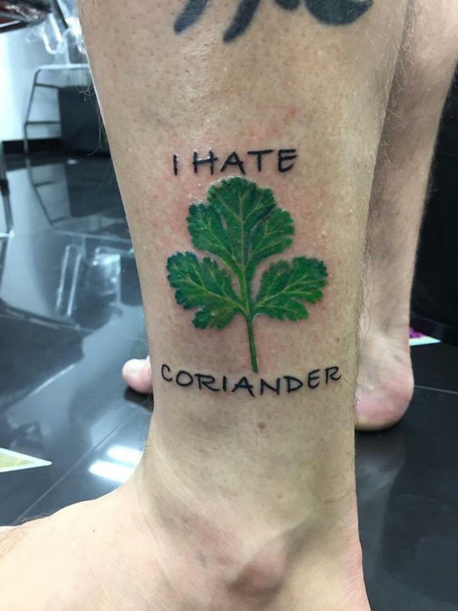tatouage, anti coriandre