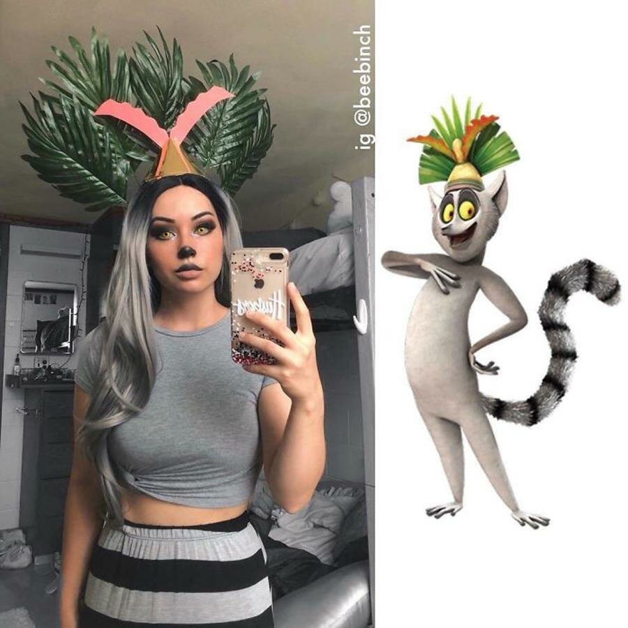 cosplay, beebinch, roi julien