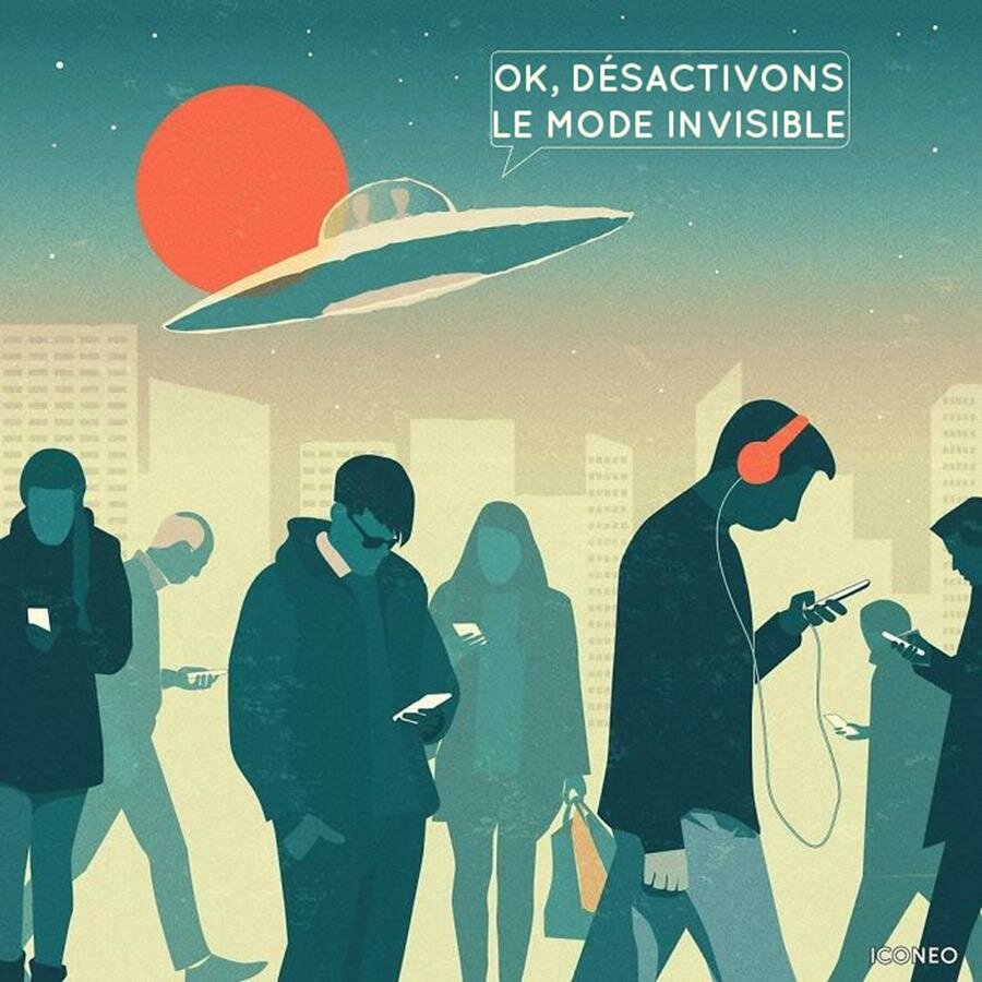 illustration, iconeo, extraterrestres