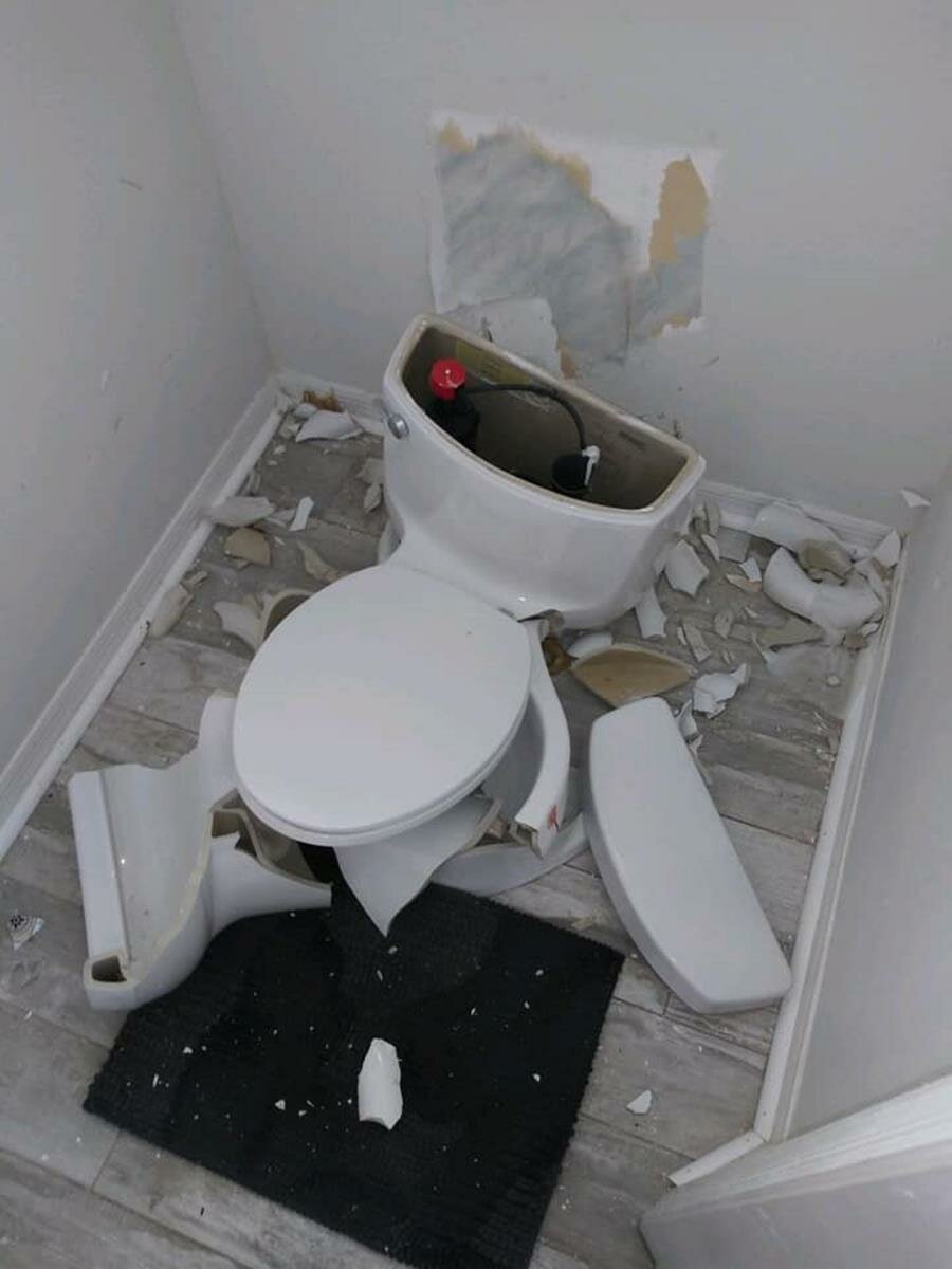 toilettes, explosées