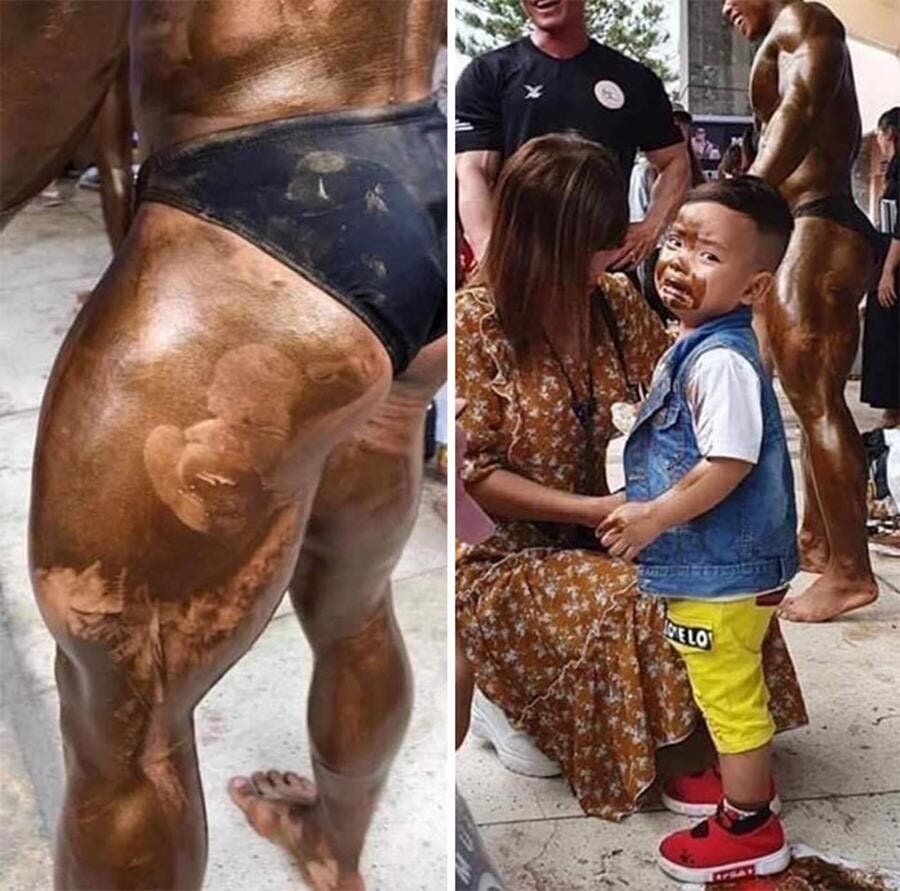 enfant, larmes, tâché