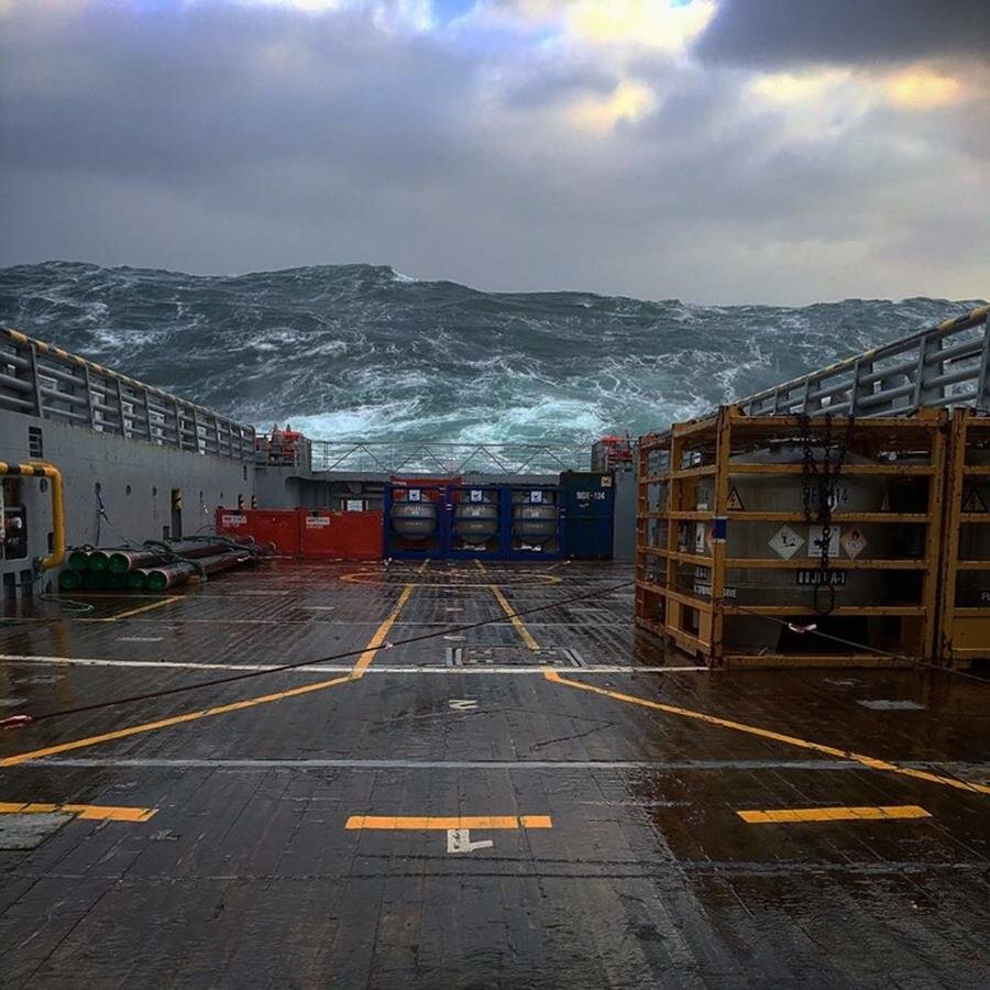 vague, bateau