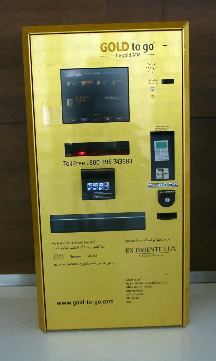 distributeur automatique, or