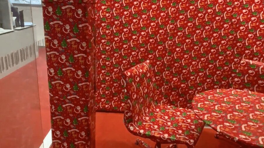 bureau, emballage, papier cadeau