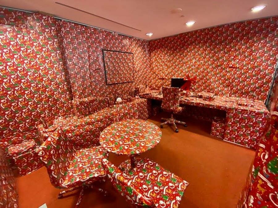 bureau, emballage, papier cadeau