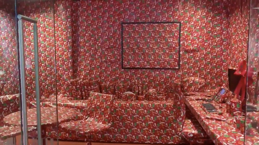 bureau, emballage, papier cadeau