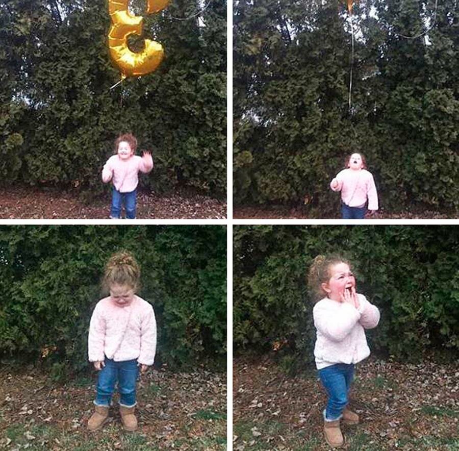 petite fille, ballon