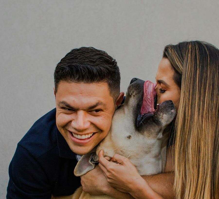 shooting, photos, couple, chien