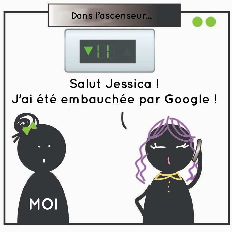bd, conversation, ascenseur, google