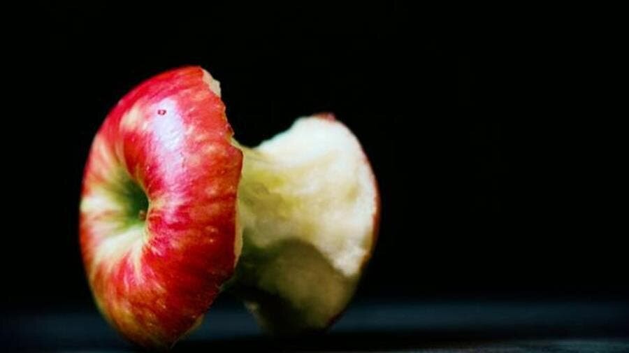 trognon de pomme, pomme