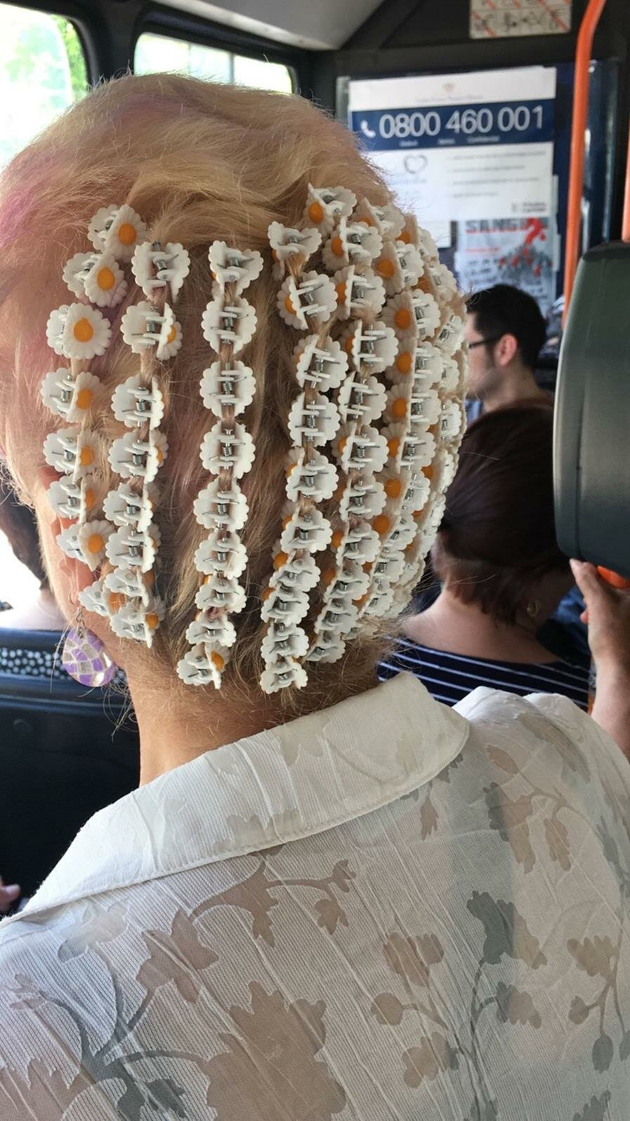 dame, barrettes, tÃªte