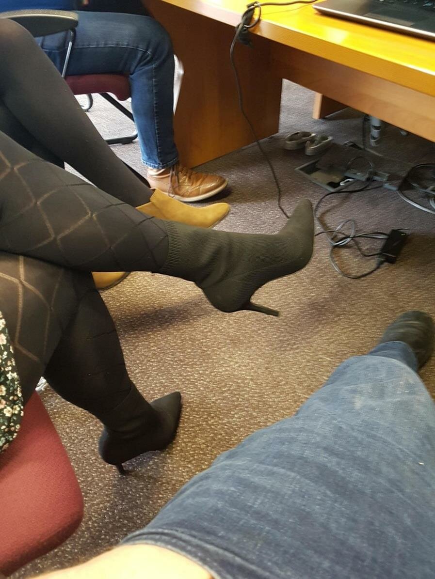 chaussure chaussette, talon