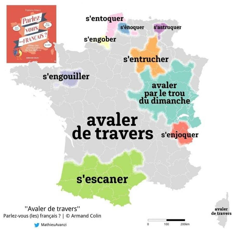 langage, france, carte