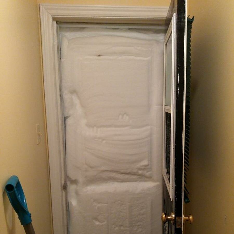 neige, porte