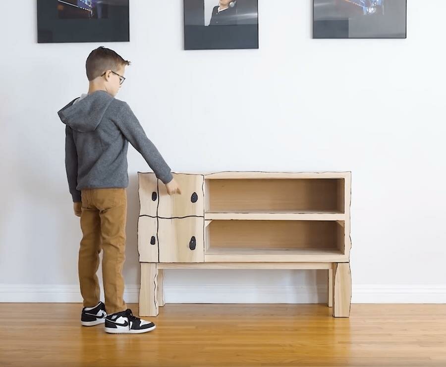 enfant, meuble, dessin