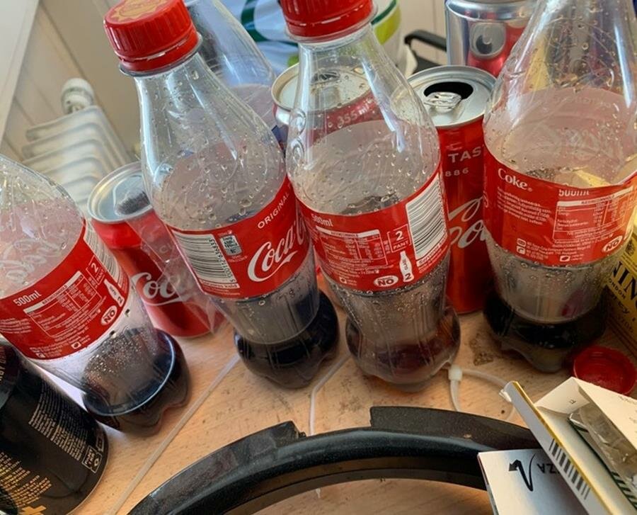 bouteilles de coca, vides