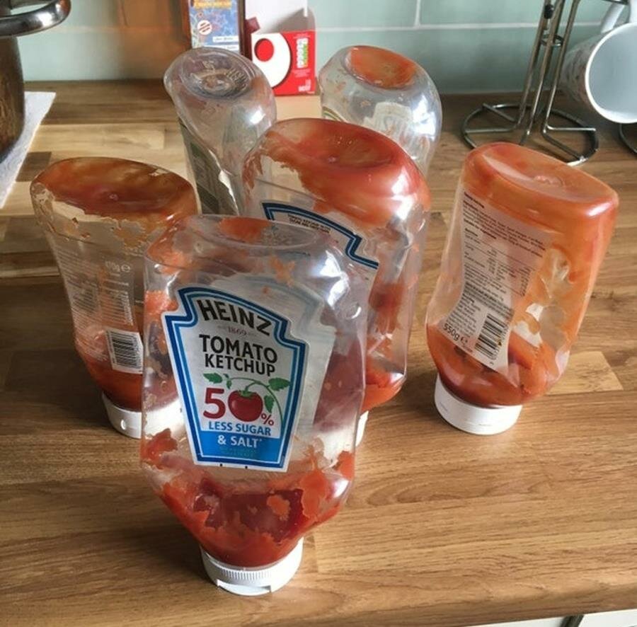 ketchup, bouteilles