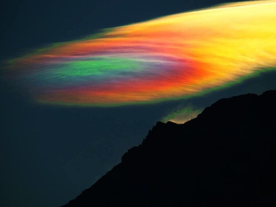 nuage iridescent, iridescent, nuage