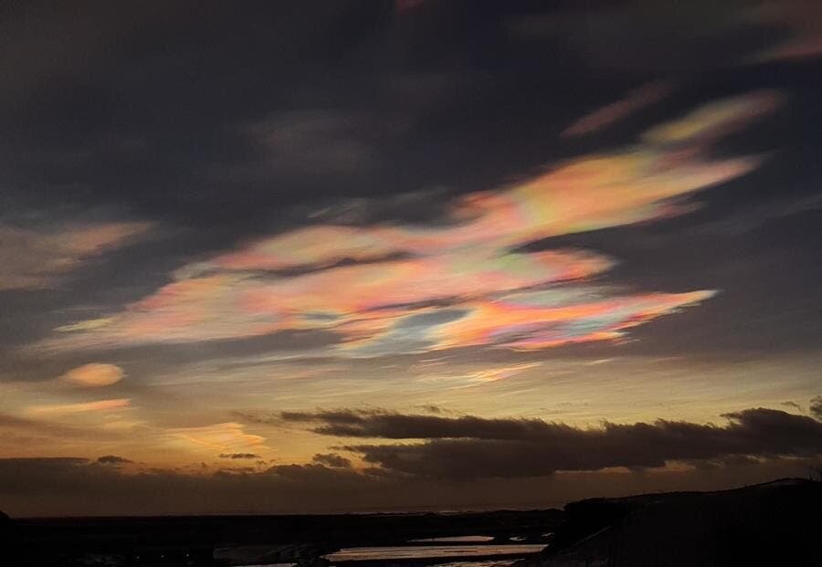 nuage iridescent, iridescent, nuage