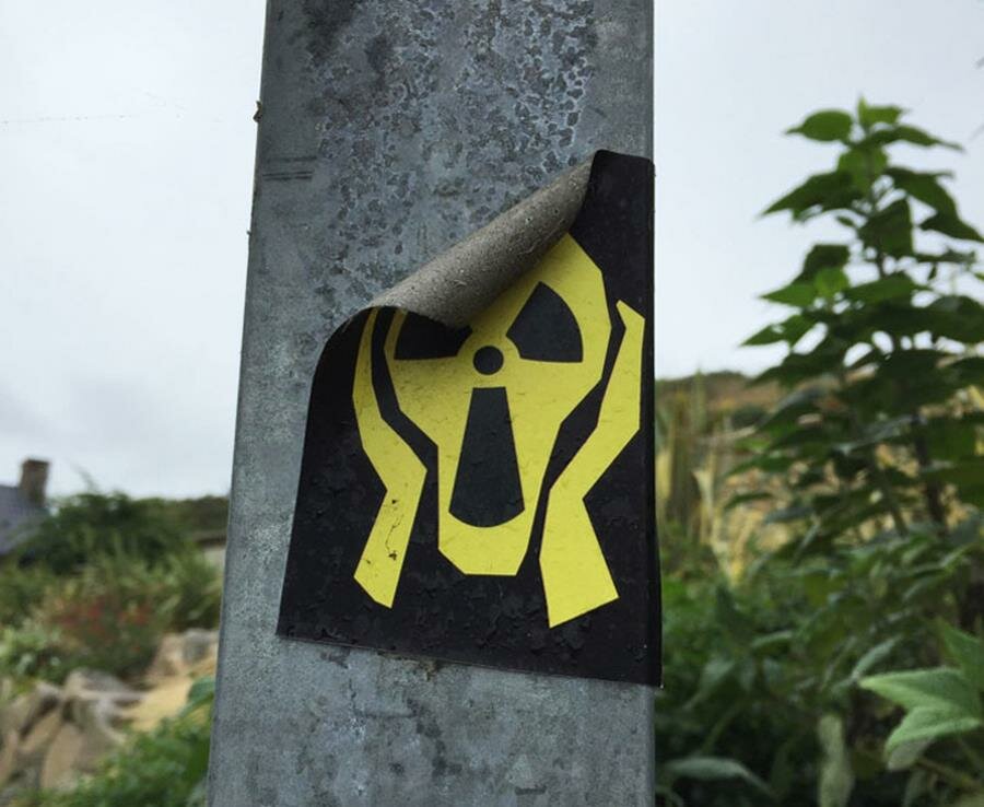 autocollant, déchets nucléaires
