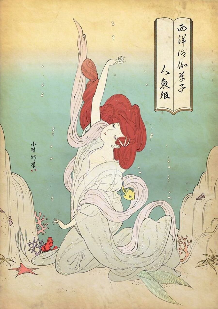estampe japonaise, disney