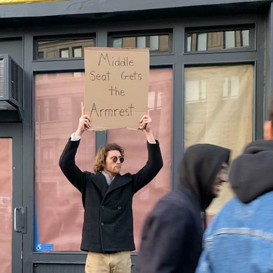 mec, pancarte, manifester