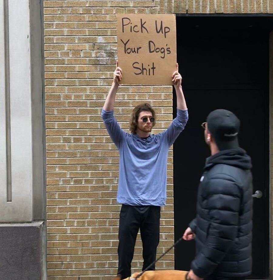 mec, pancarte, manifester
