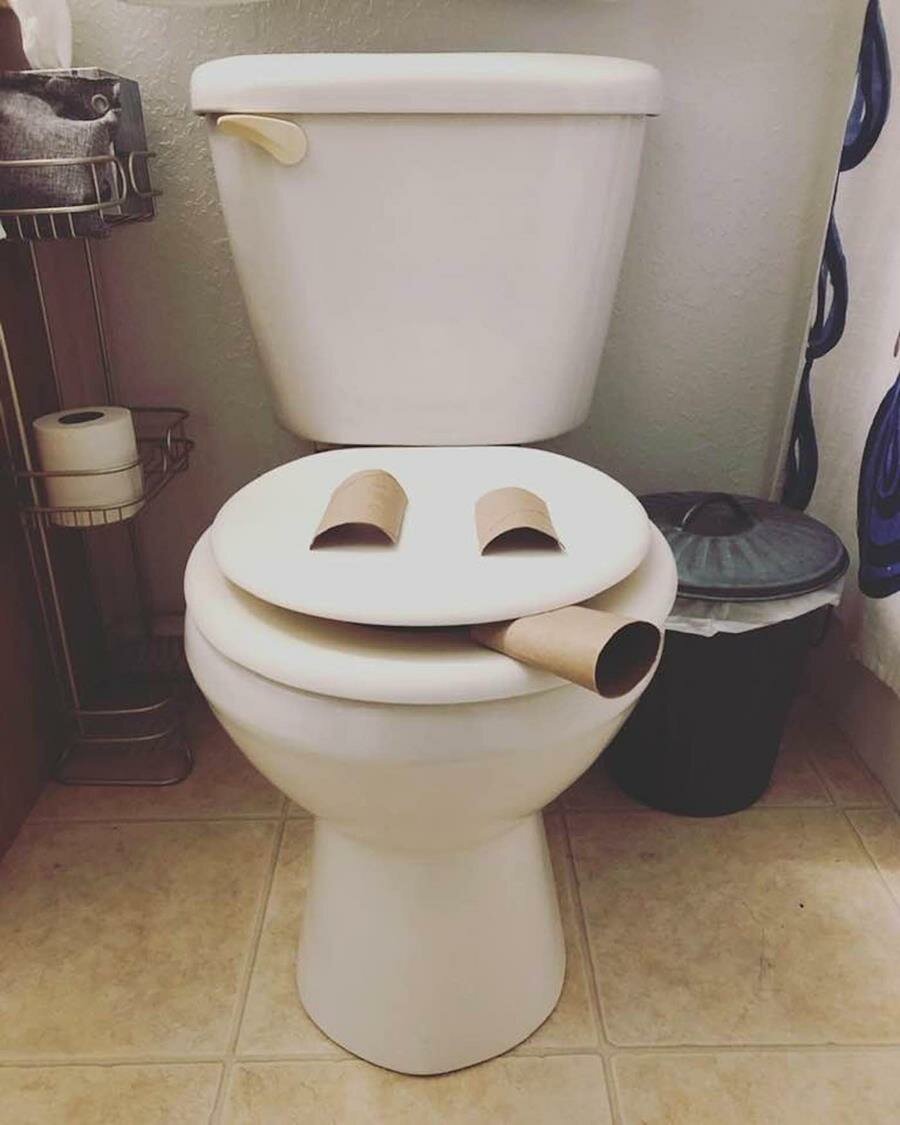toilettes, personnage, amusant