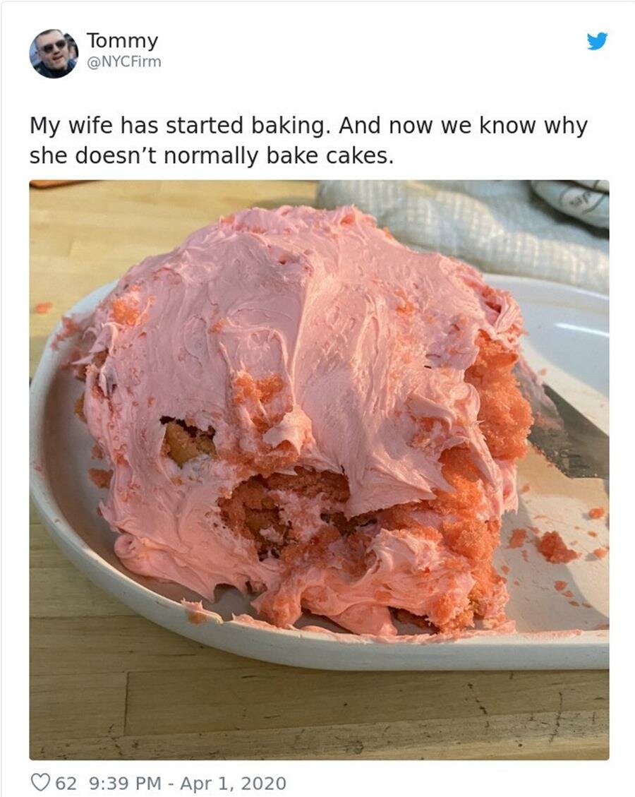 gâteau, pain, raté